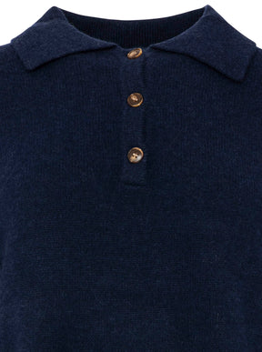 Zwillingsherz - Kaschmir Poloshirt Cozy (100% Cashmere) - Marine