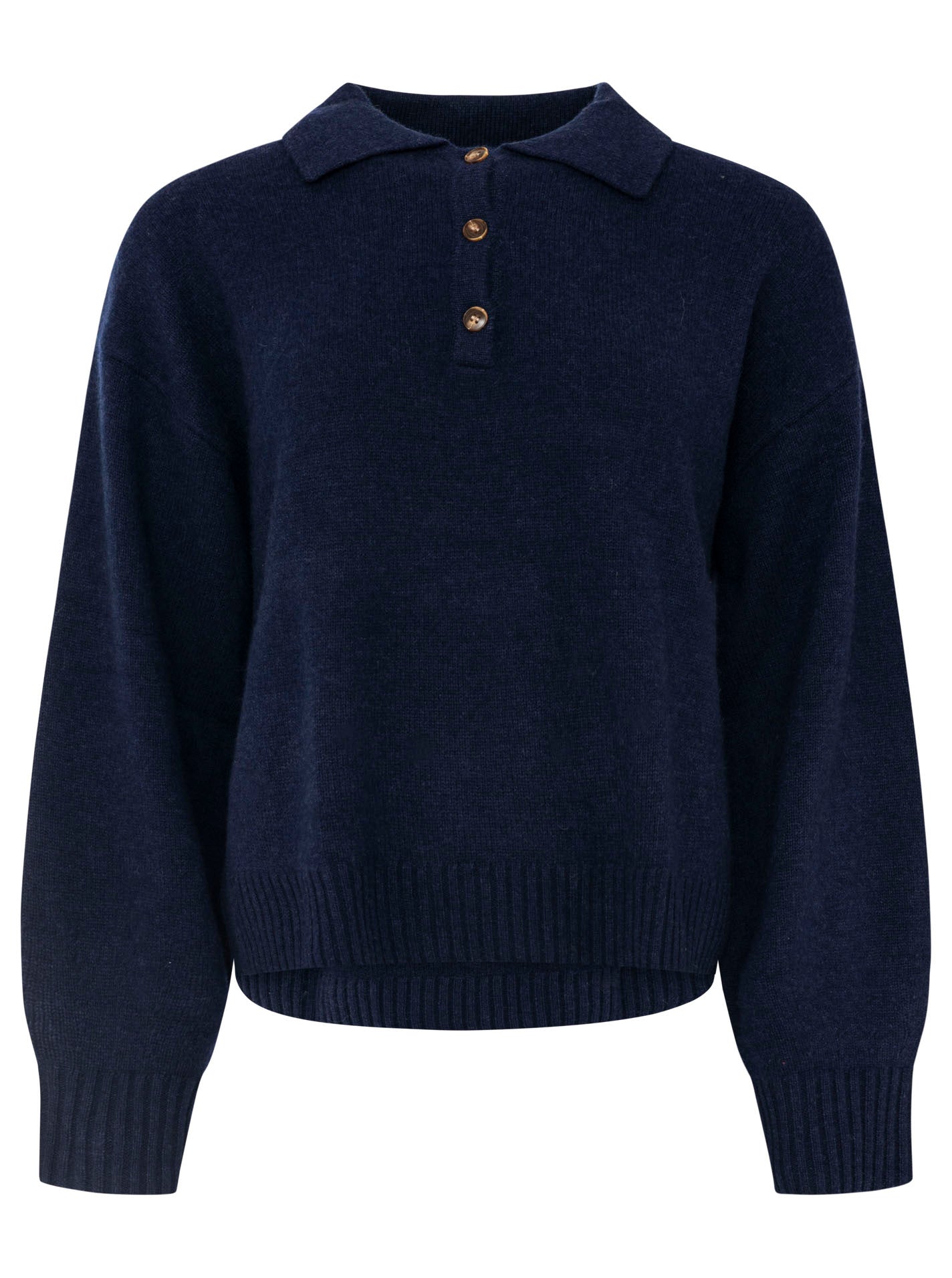 Zwillingsherz - Kaschmir Poloshirt Cozy (100% Cashmere) - Marine