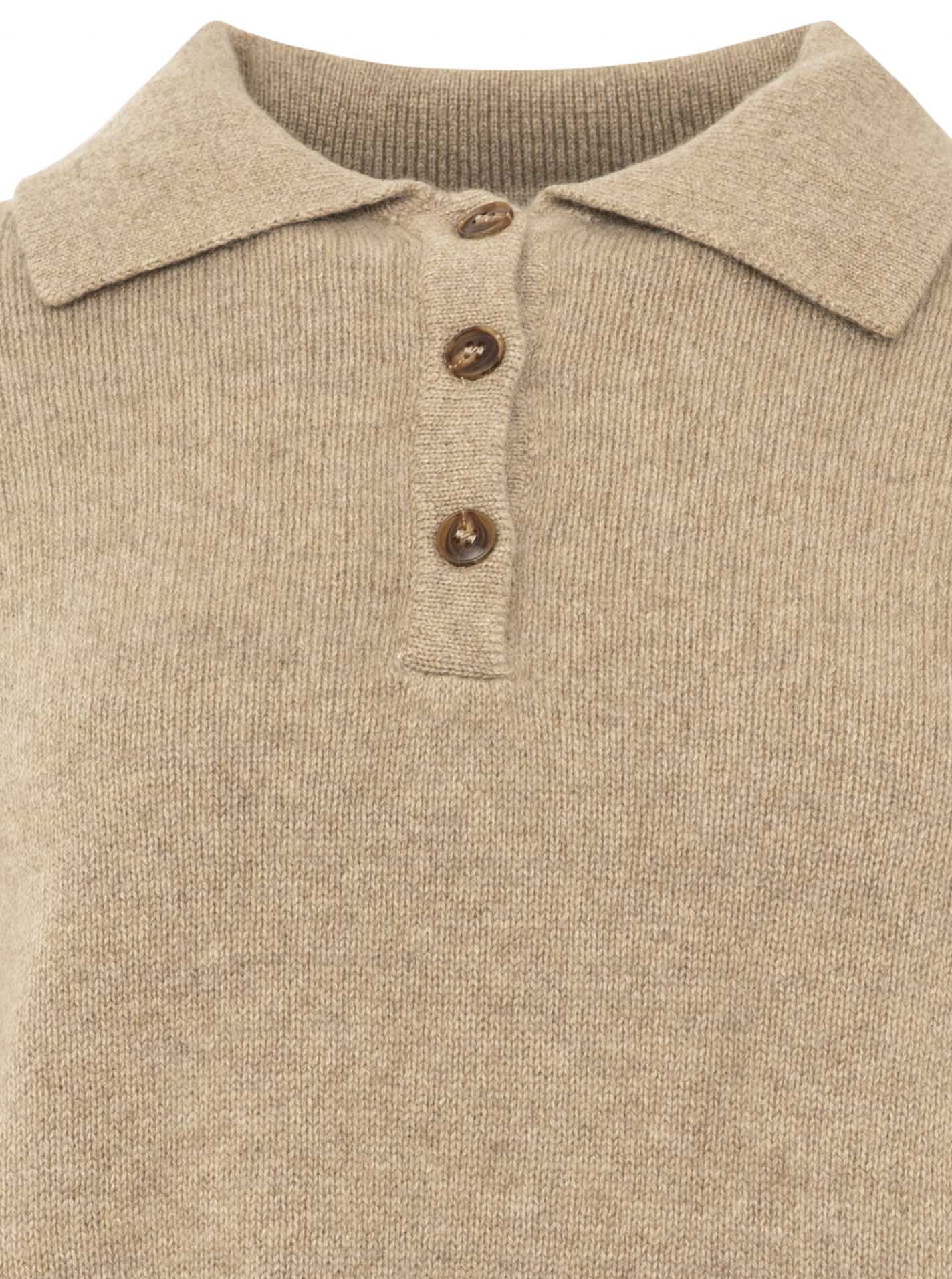 Zwillingsherz - Kaschmir Poloshirt Cozy (100% Cashmere) - Mittelbeige