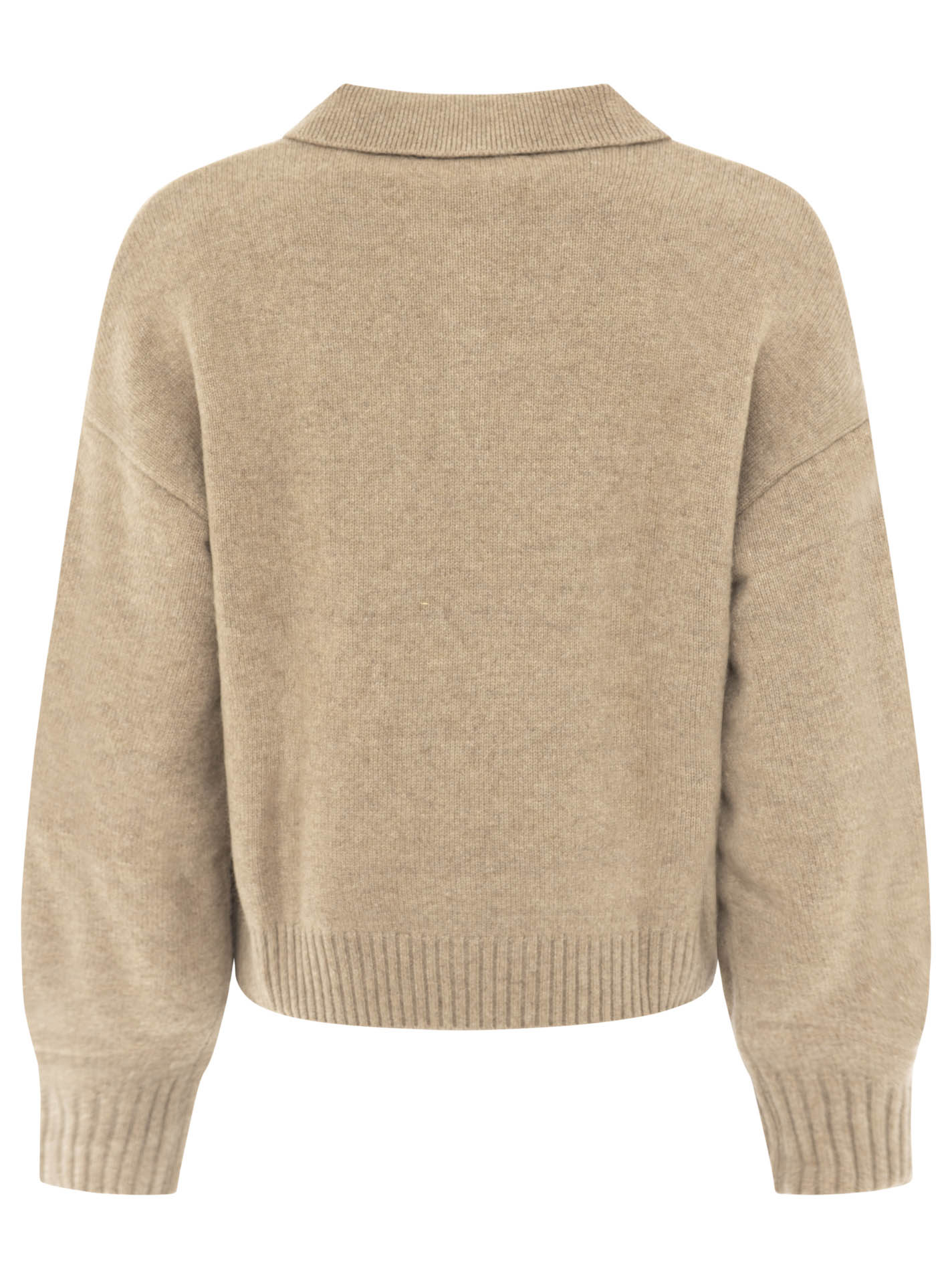 Zwillingsherz - Kaschmir Poloshirt Cozy (100% Cashmere) - Mittelbeige