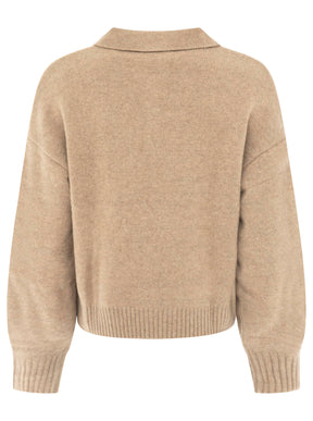 Zwillingsherz - Kaschmir Poloshirt Cozy (100% Cashmere) - Mittelbeige