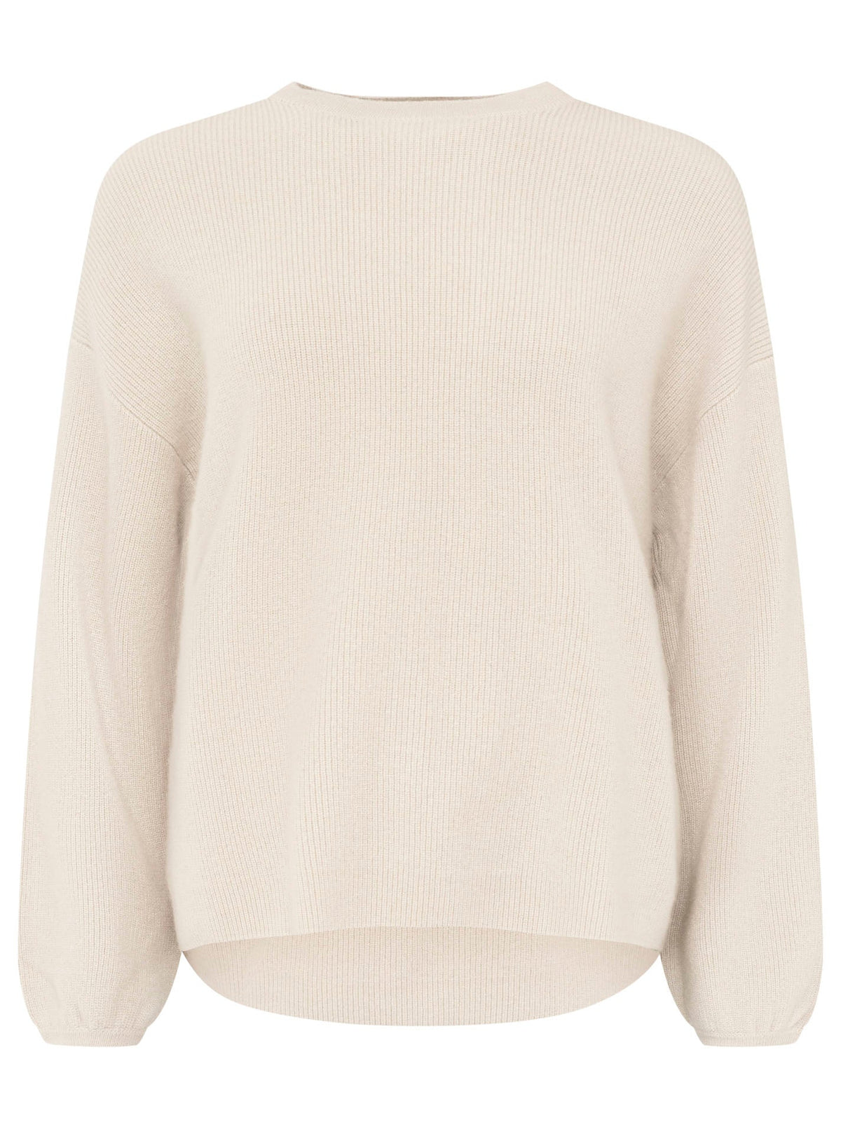 Zwillingsherz - Kaschmir Pullover Boxy Rippe (100% Cashmere) - Greige
