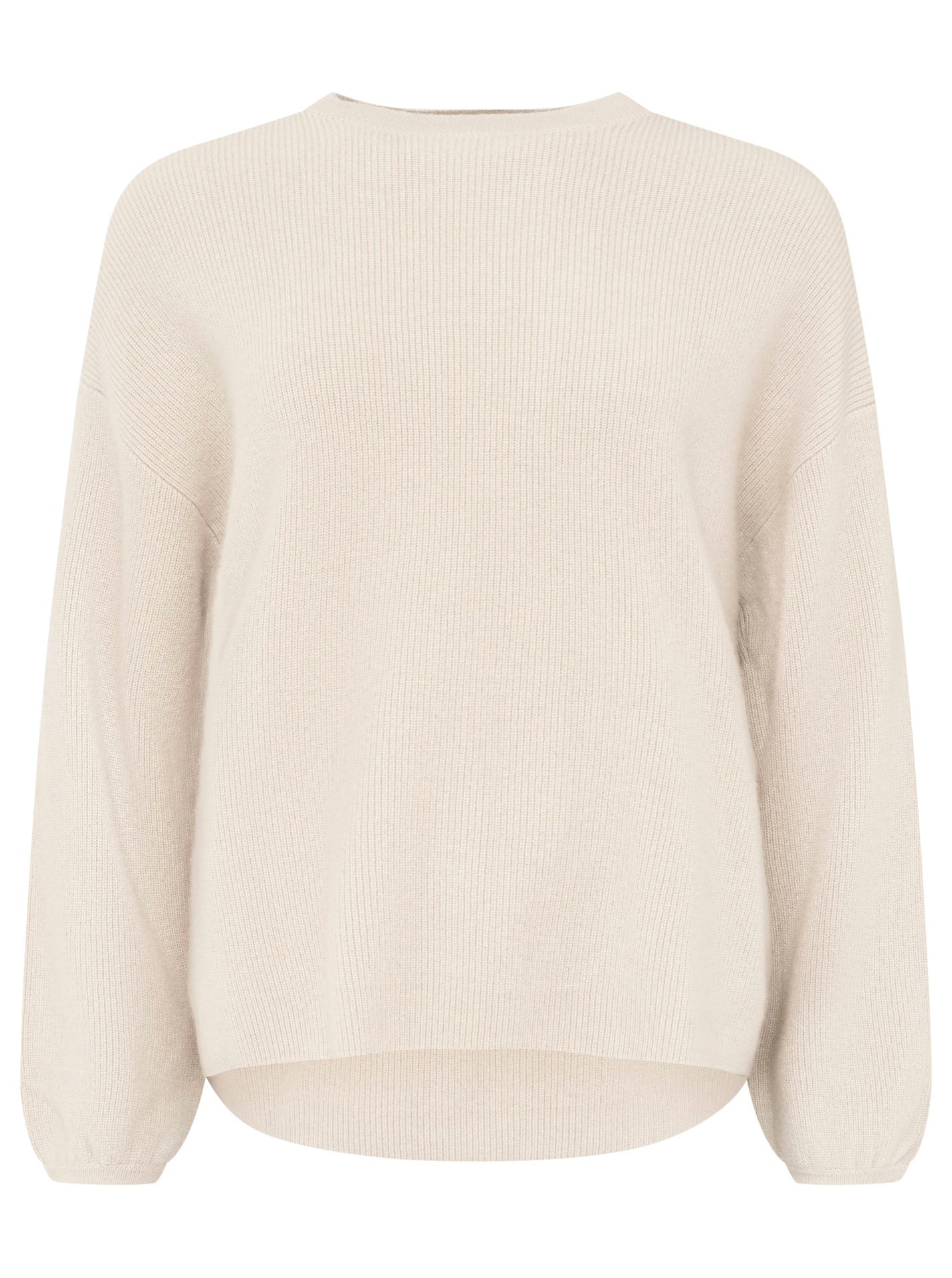 Zwillingsherz - Kaschmir Pullover Boxy Rippe (100% Cashmere) - Greige