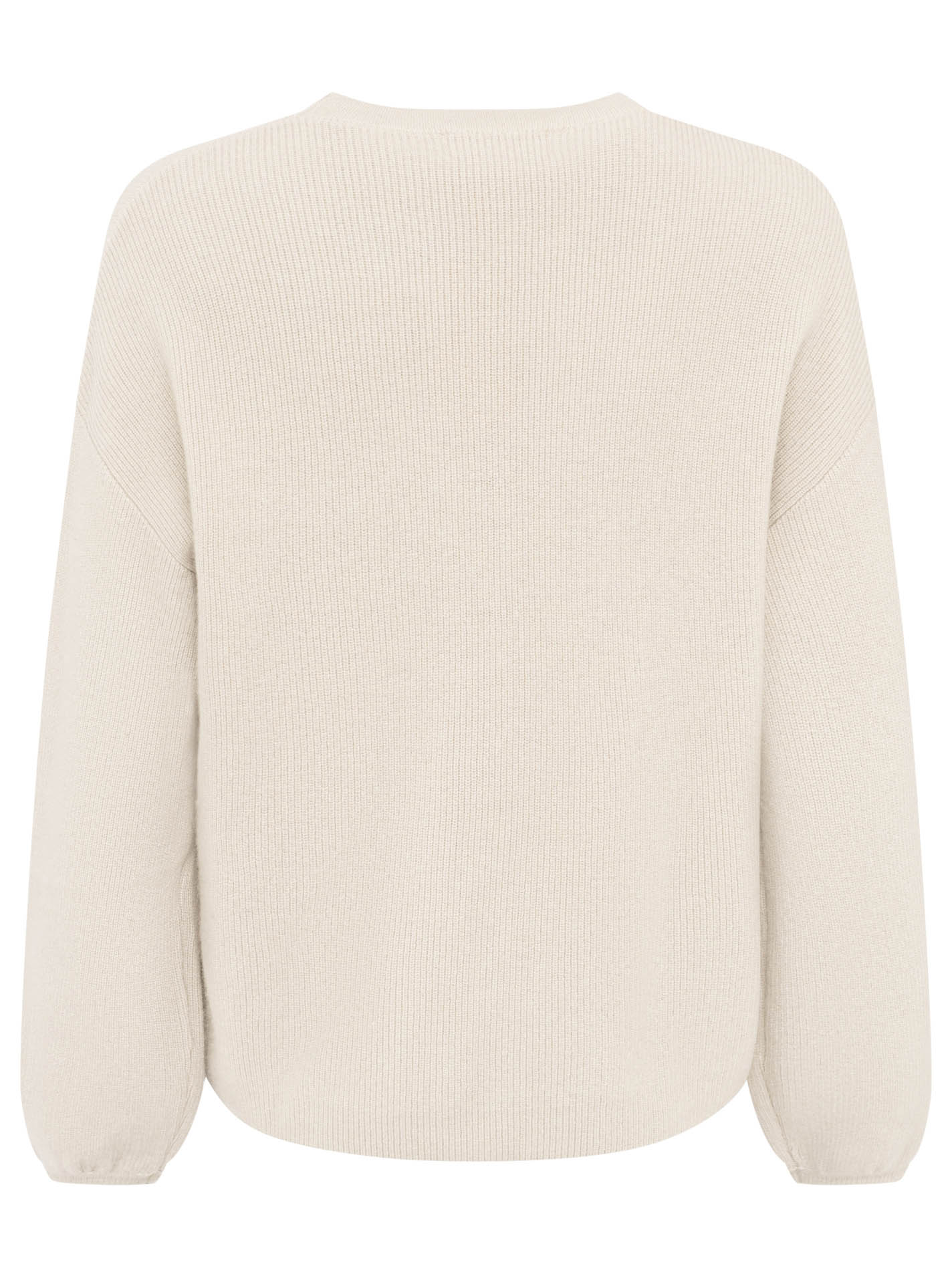 Zwillingsherz - Kaschmir Pullover Boxy Rippe (100% Cashmere) - Greige