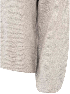 Zwillingsherz - Kaschmir Pullover Boxy Rippe (100% Cashmere) - Hellgrau
