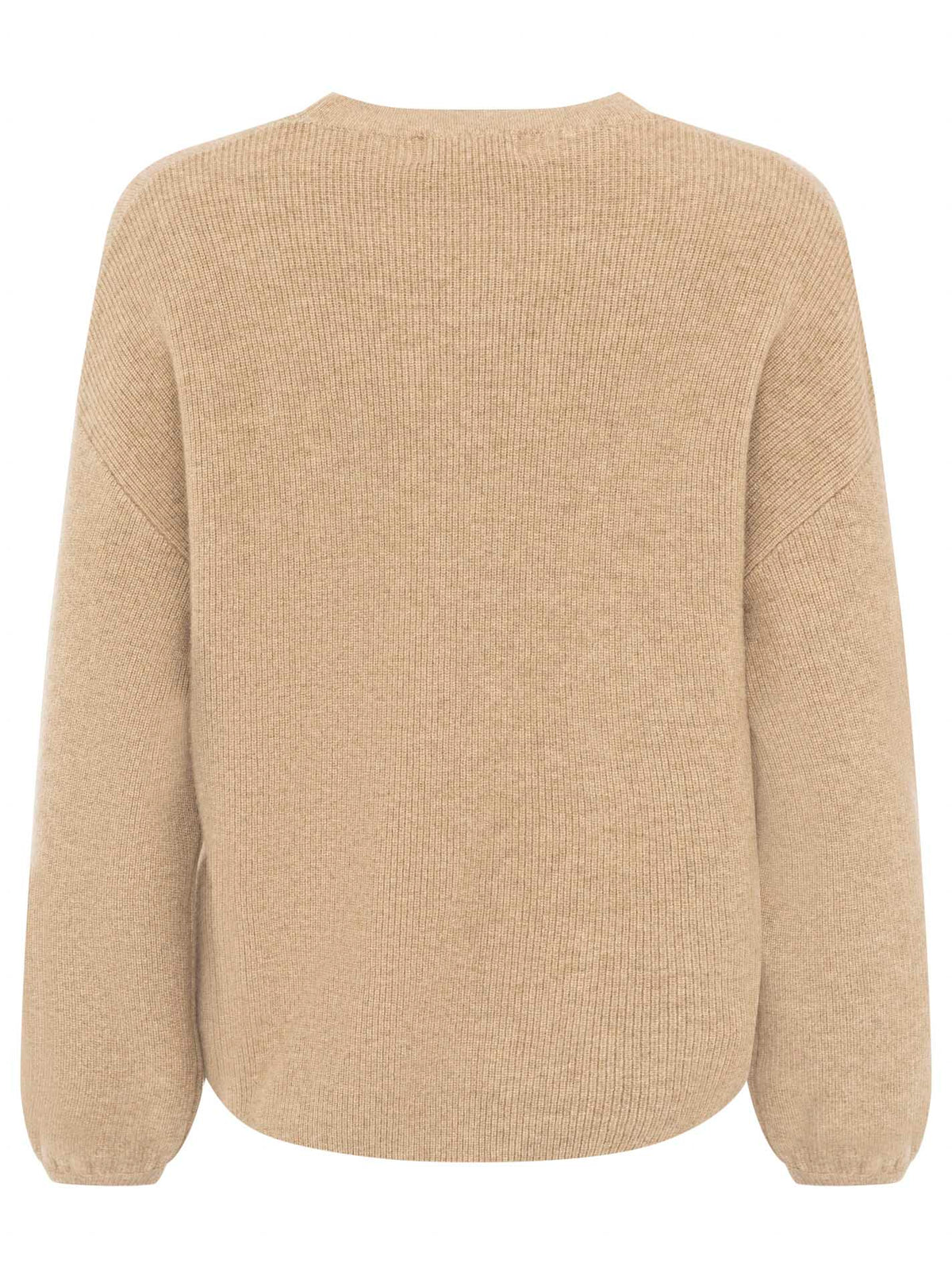Zwillingsherz - Kaschmir Pullover Boxy Rippe (100% Cashmere) - Mittelbeige