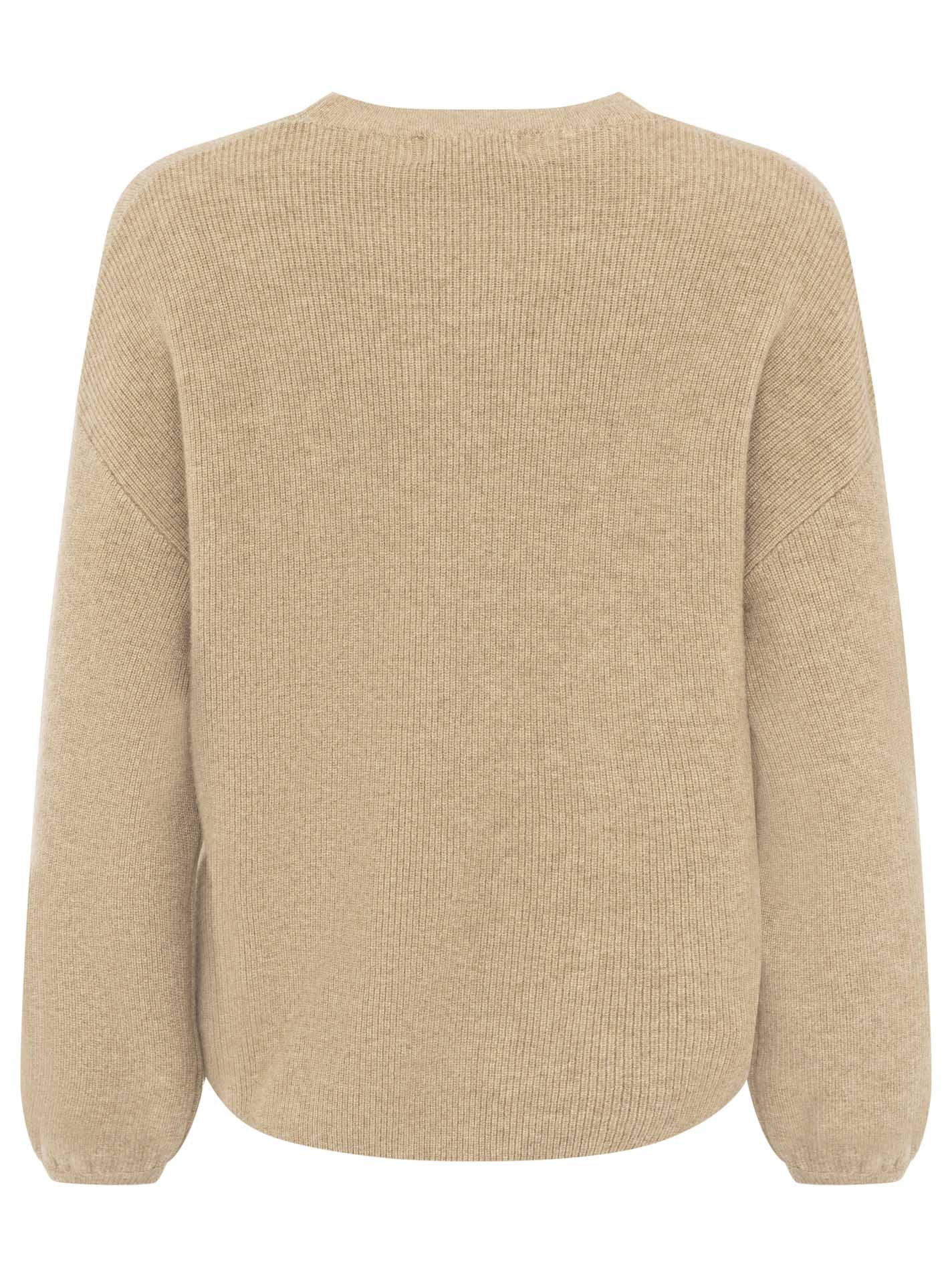 Zwillingsherz - Kaschmir Pullover Boxy Rippe (100% Cashmere) - Mittelbeige