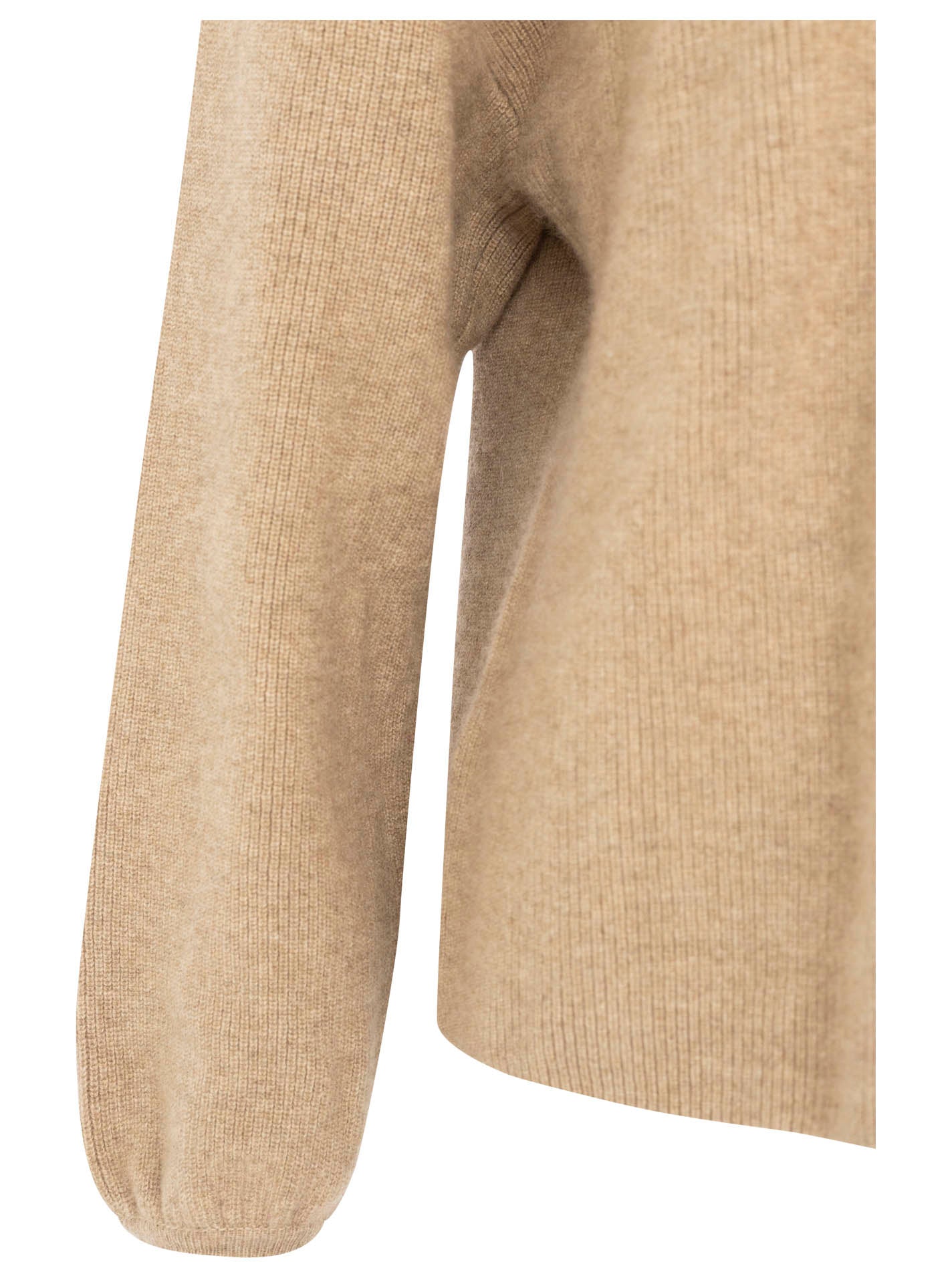 Zwillingsherz - Kaschmir Pullover Boxy Rippe (100% Cashmere) - Mittelbeige