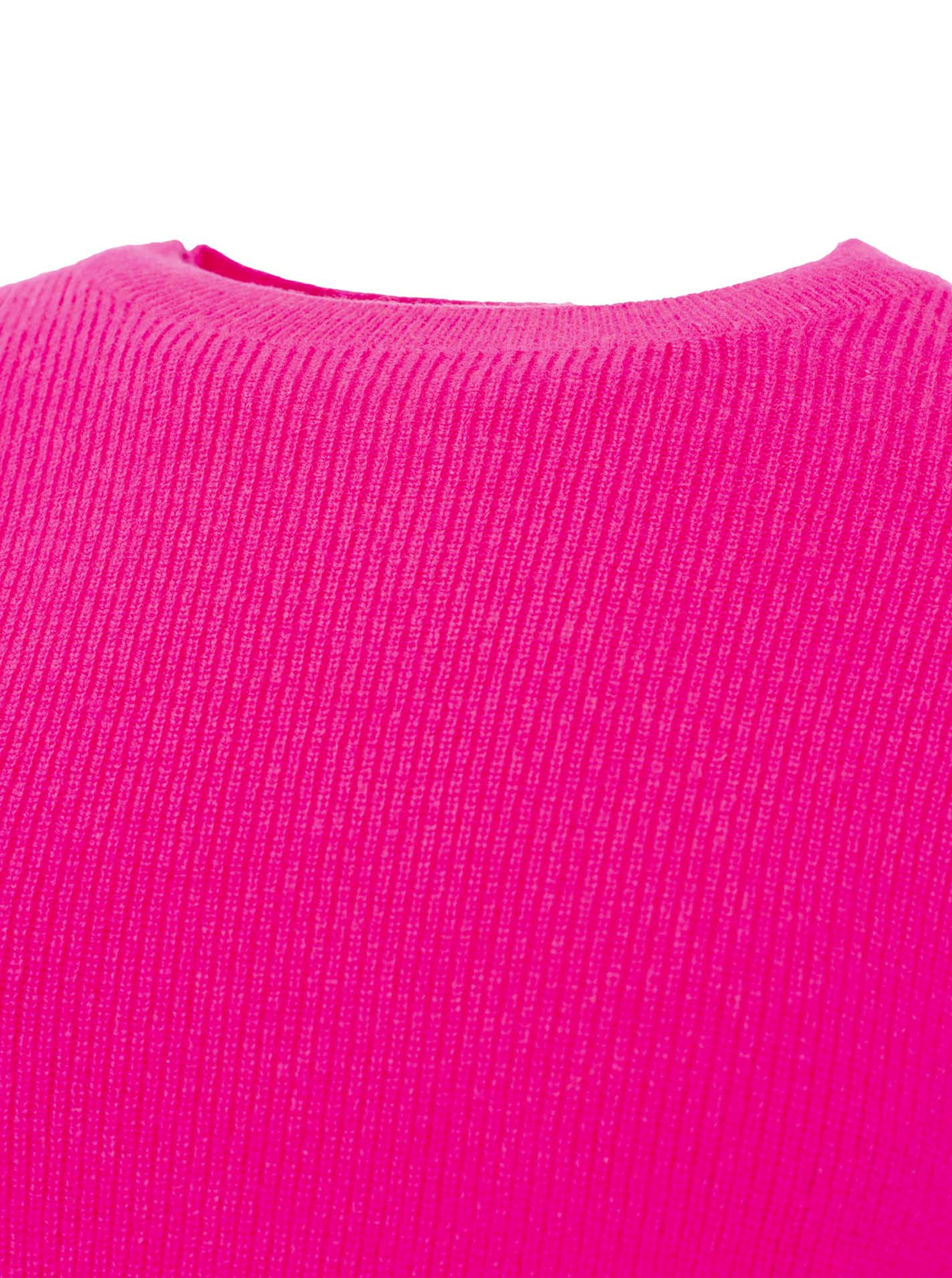 Zwillingsherz - Kaschmir Pullover Boxy Rippe (100% Cashmere) - Neonpink