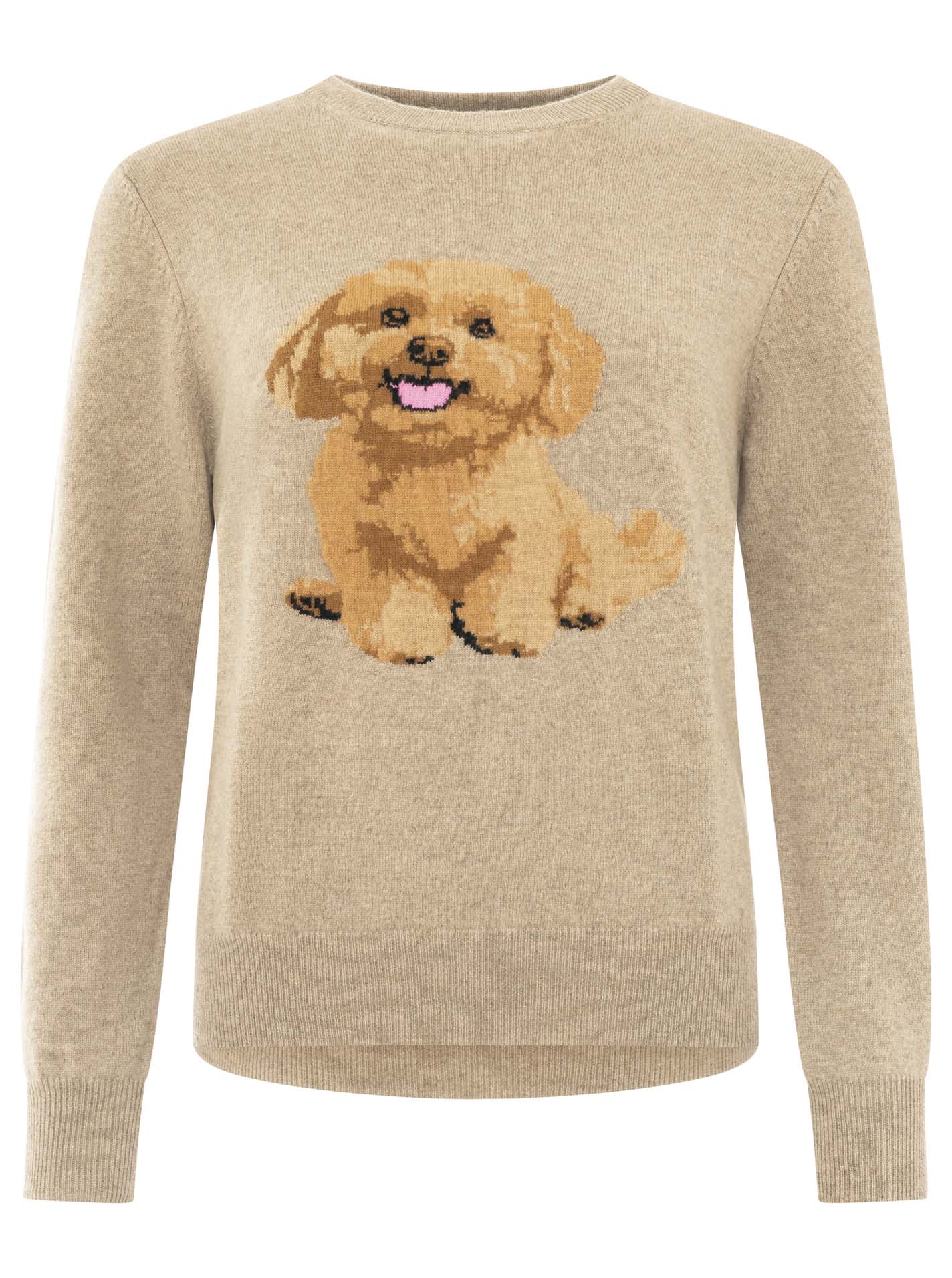 Zwillingsherz - Kaschmir Pullover Fluffy Dog (100% Cashmere) - Mittelbeige
