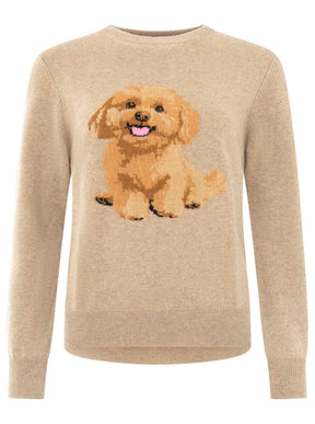 Zwillingsherz - Kaschmir Pullover Fluffy Dog (100% Cashmere) - Mittelbeige