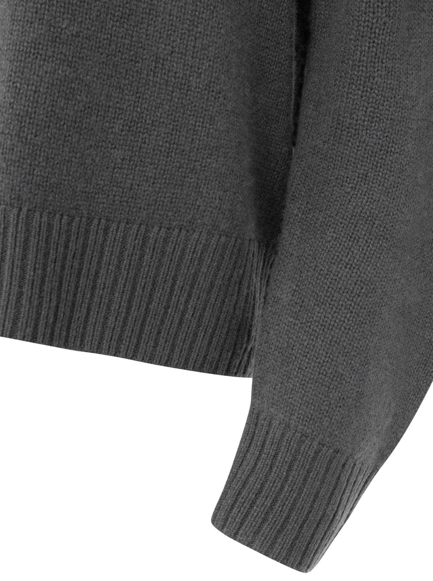 Zwillingsherz 100% Cashmere Stehkragen Bold – Dunkelgrau