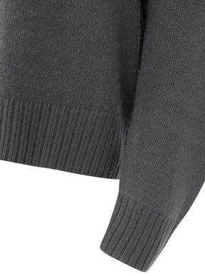 Zwillingsherz 100% Cashmere Stehkragen Bold – Dunkelgrau