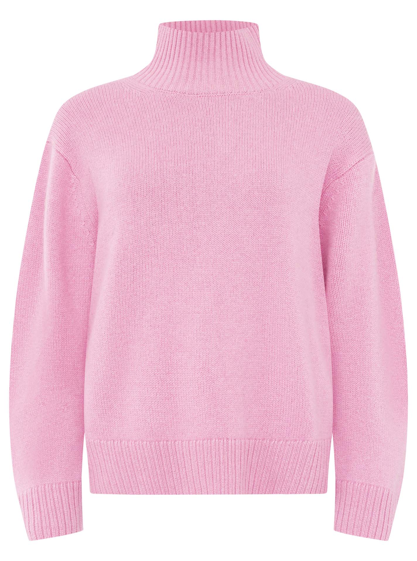 Zwillingsherz 100% Cashmere Stehkragen Bold – Rosa