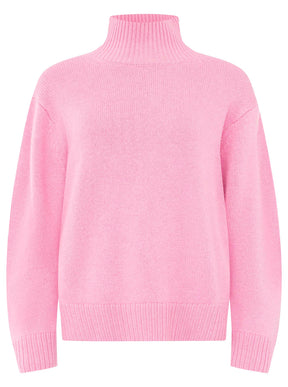 Zwillingsherz 100% Cashmere Stehkragen Bold – Rosa