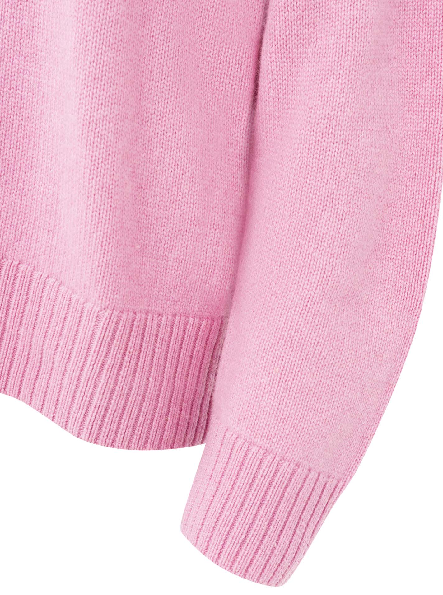 Zwillingsherz 100% Cashmere Stehkragen Bold – Rosa
