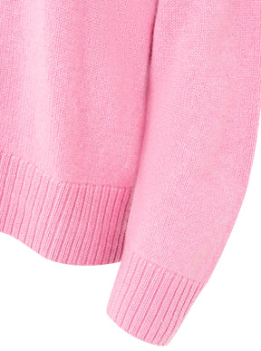 Zwillingsherz 100% Cashmere Stehkragen Bold – Rosa