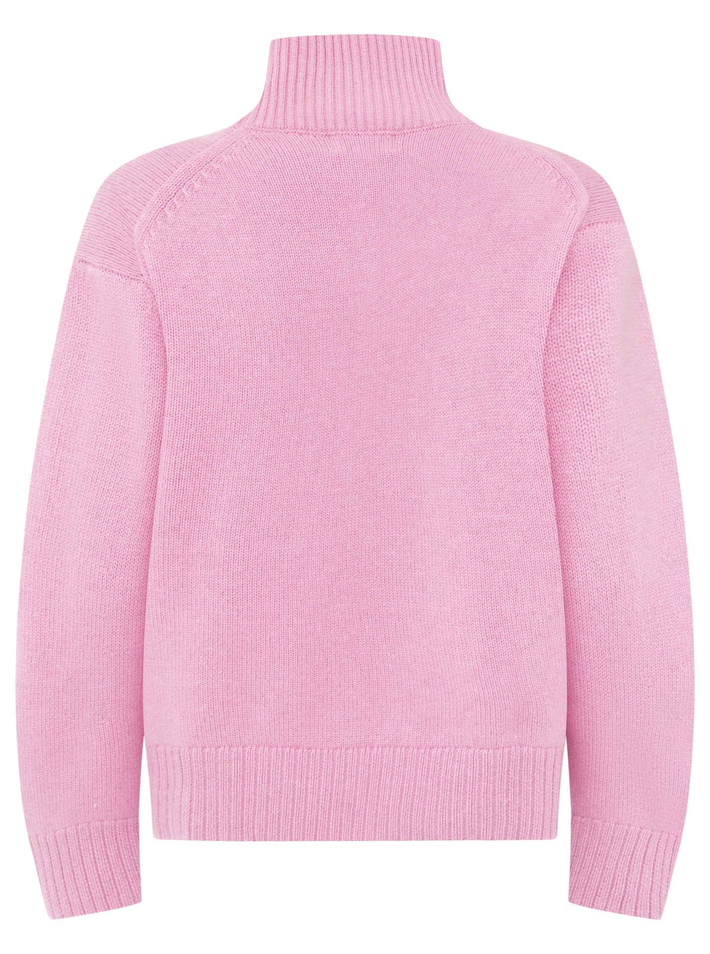 Zwillingsherz 100% Cashmere Stehkragen Bold – Rosa
