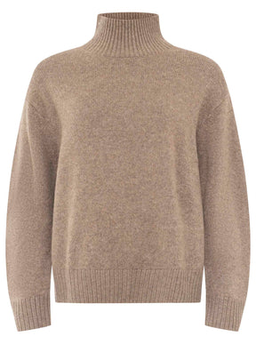 Zwillingsherz 100% Cashmere Stehkragen Bold – Taupe