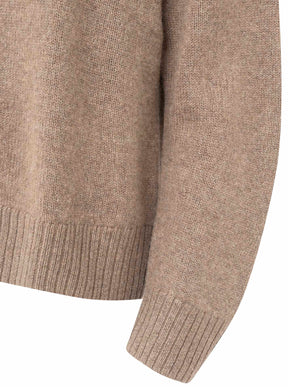 Zwillingsherz 100% Cashmere Stehkragen Bold – Taupe