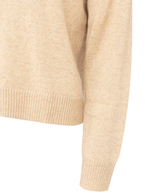Zwillingsherz - Kaschmir V-Neck Loose (100% Cashmere) - Hellbeige