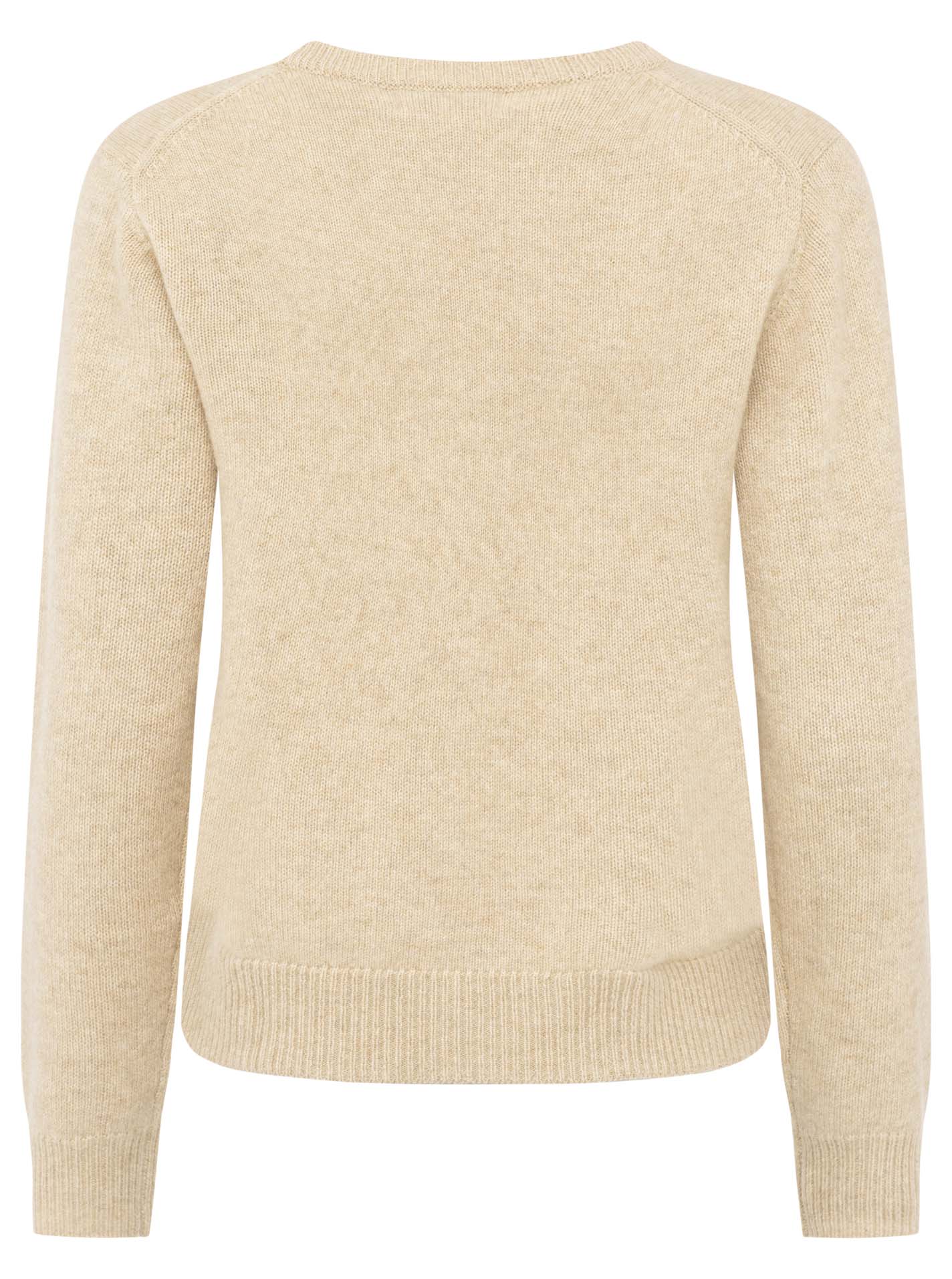 Zwillingsherz - Kaschmir V-Neck Loose (100% Cashmere) - Hellbeige