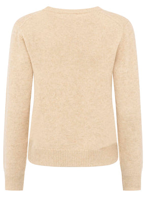 Zwillingsherz - Kaschmir V-Neck Loose (100% Cashmere) - Hellbeige