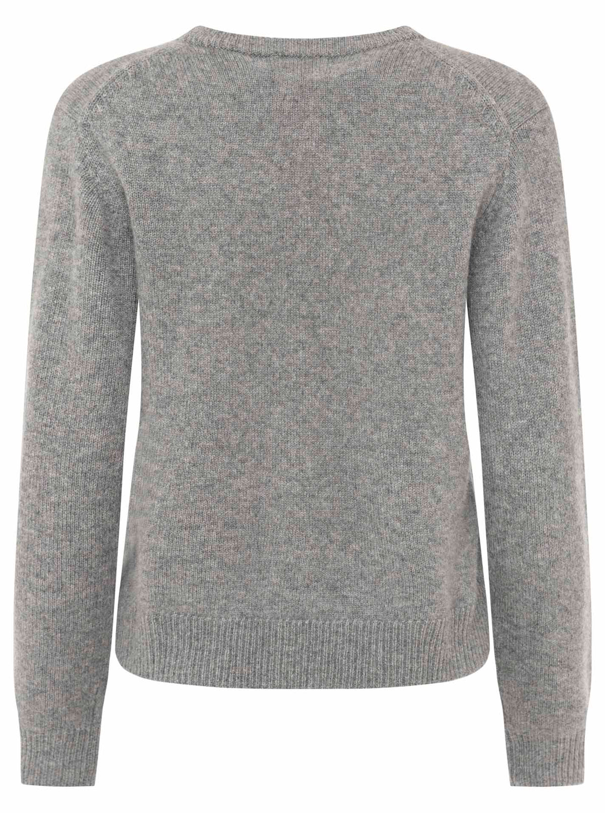 Zwillingsherz - Kaschmir V-Neck Loose (100% Cashmere) - Mittelgrau