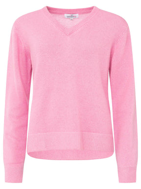 Zwillingsherz - Kaschmir V-Neck Loose (100% Cashmere) - Rosa