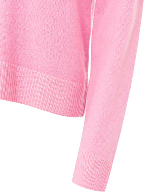 Zwillingsherz - Kaschmir V-Neck Loose (100% Cashmere) - Rosa