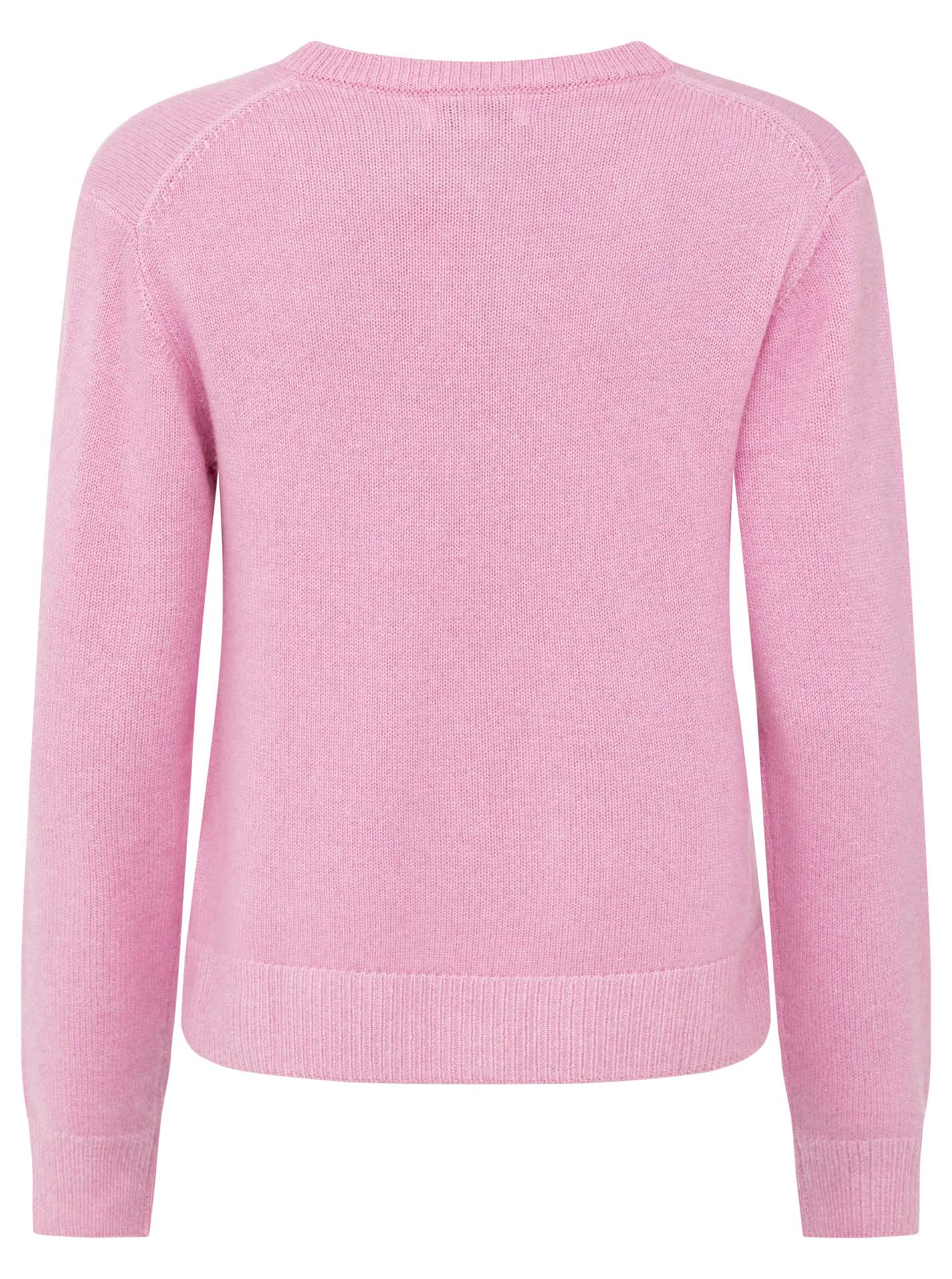 Zwillingsherz - Kaschmir V-Neck Loose (100% Cashmere) - Rosa