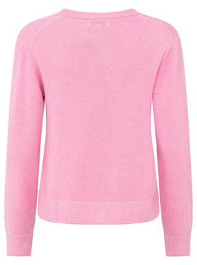 Zwillingsherz - Kaschmir V-Neck Loose (100% Cashmere) - Rosa