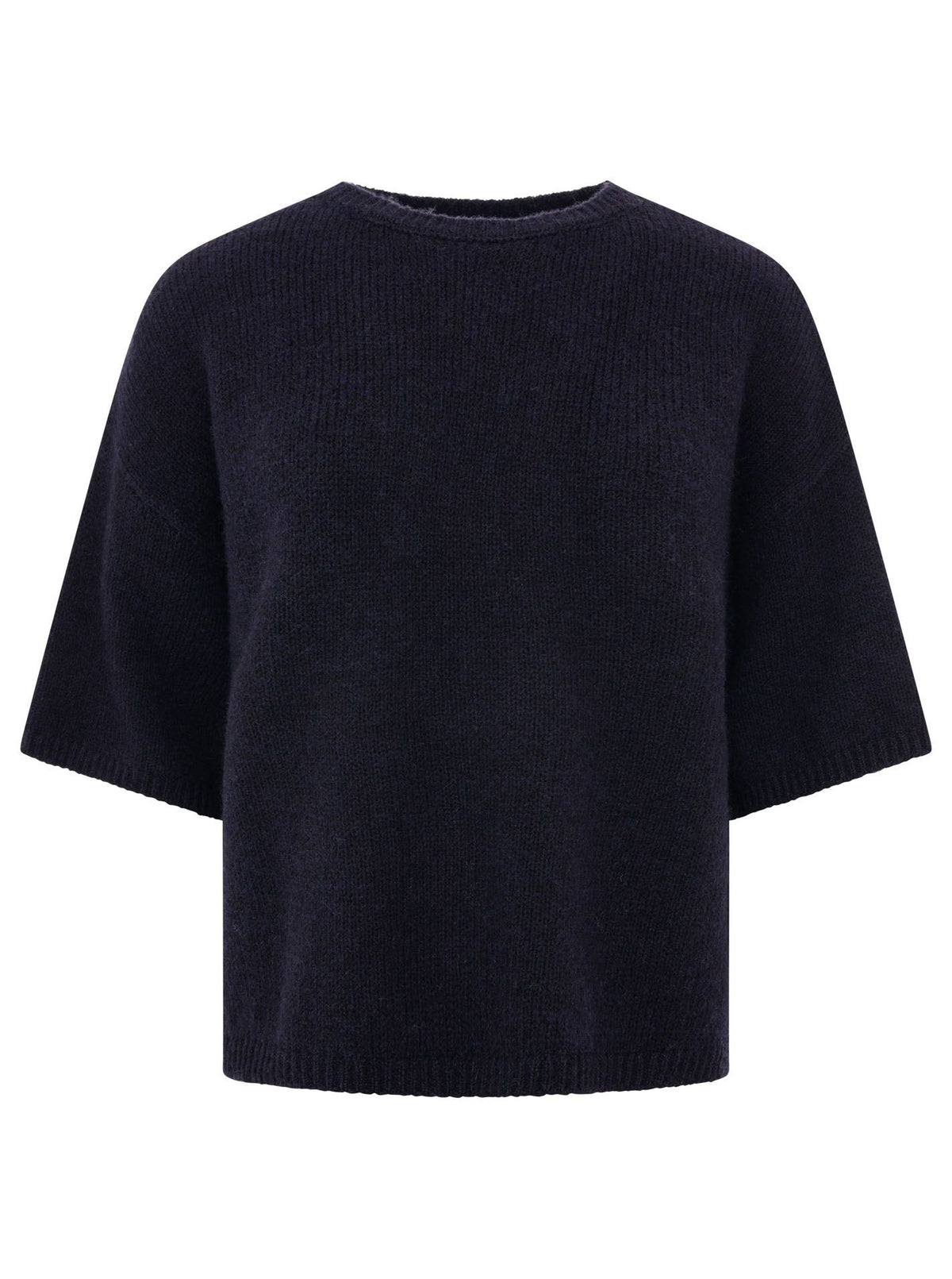 Zwillingsherz - Kurzarm Pullover Boxy - Marine