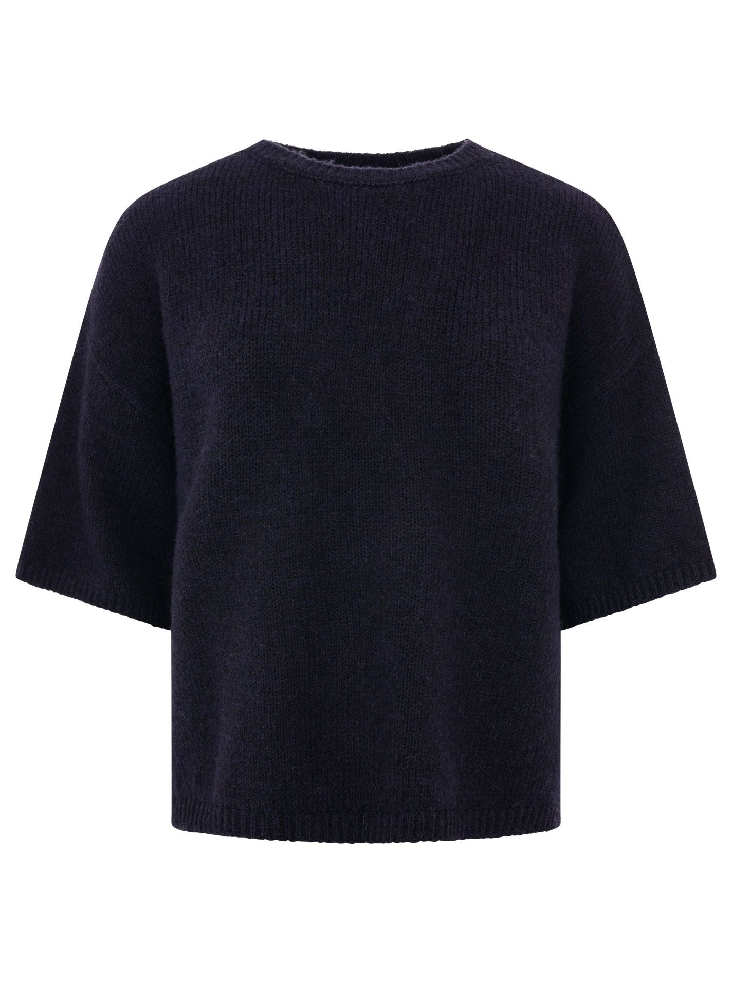 Zwillingsherz - Kurzarm Pullover Boxy - Marine