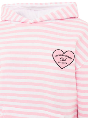 Zwillingsherz - Hoodie "Streifen Zwillingsherz" - Pink
