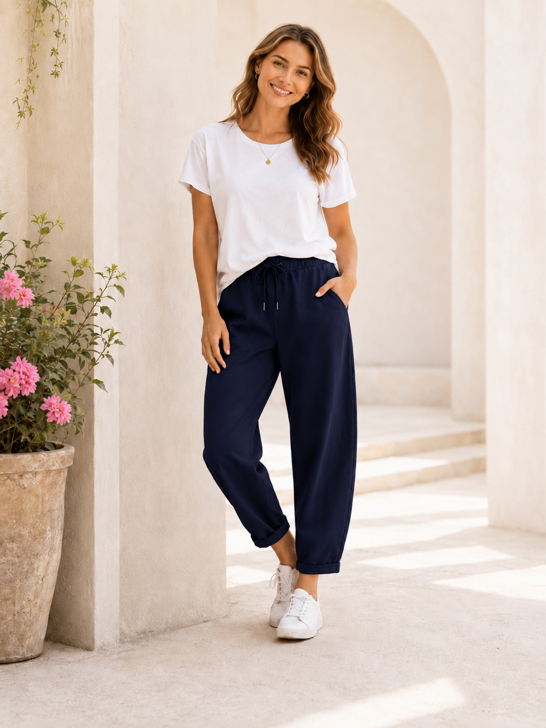 Stilvolle Barrel Joggpants - Marine