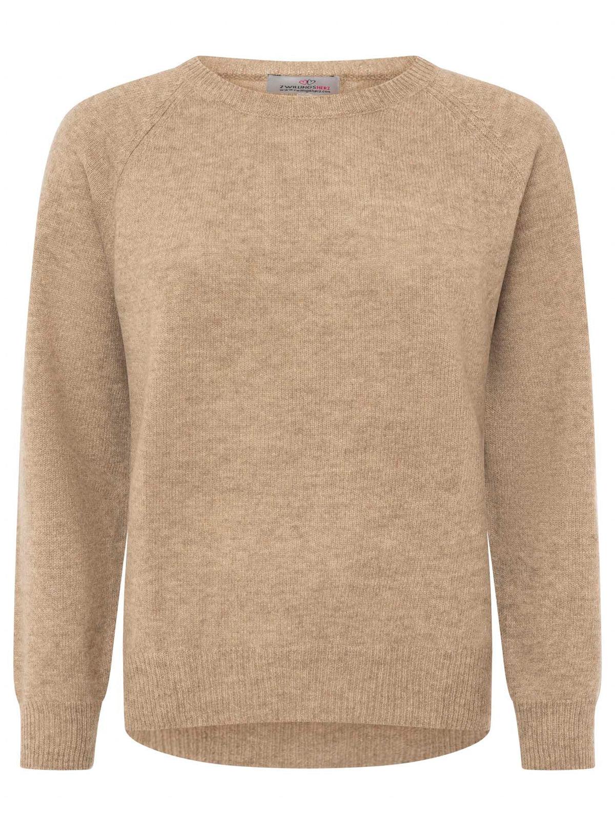 Zwillingsherz Kaschmir Pullover (100% Cashmere) - Mittelbeige