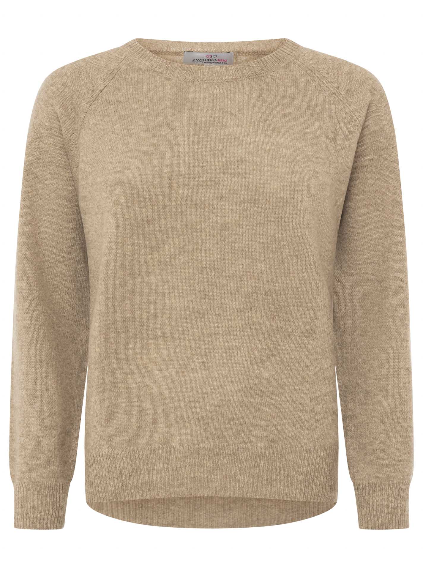 Zwillingsherz Kaschmir Pullover (100% Cashmere) - Mittelbeige