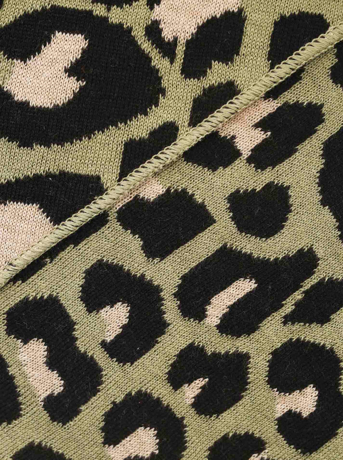 Zwillingsherz - Dreieckstuch "Leo Muster" - Khaki