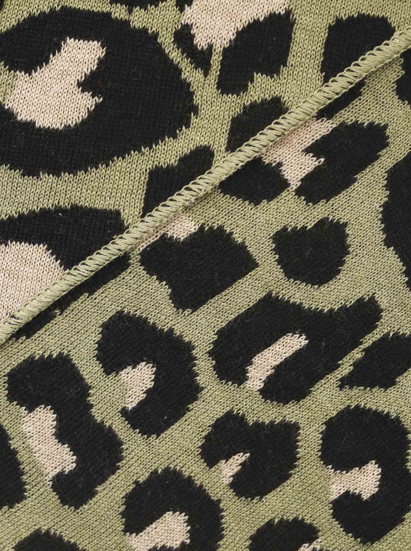 Zwillingsherz - Dreieckstuch "Leo Muster" - Khaki