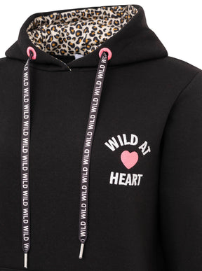 Zwillingsherz - Hoodie/Sweatshirt "Leo Wild Herz" - Schwarz