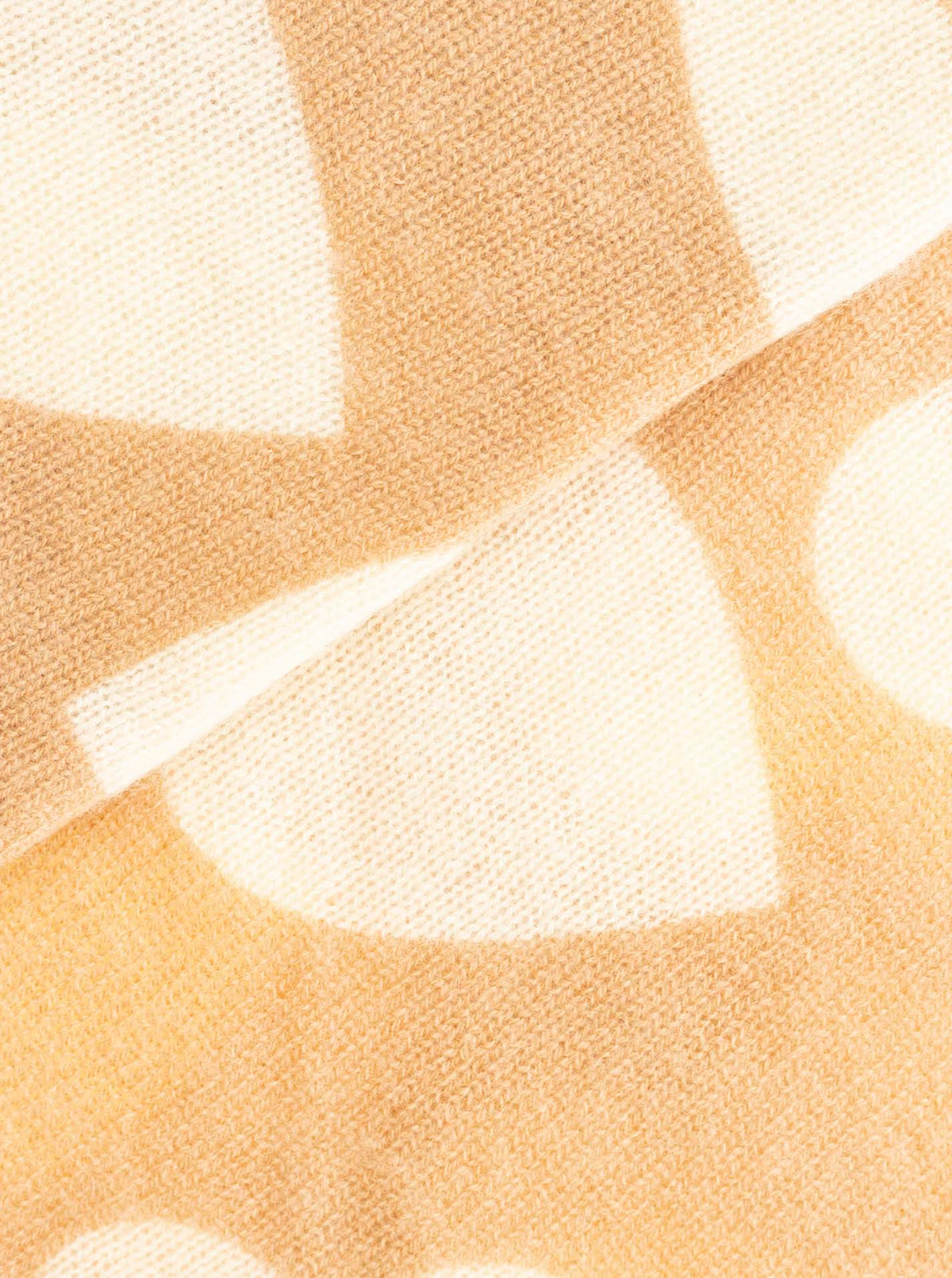 Zwillingsherz Schal - 100% Kaschmir Dreieckstuch Herzchen Mittelbeige