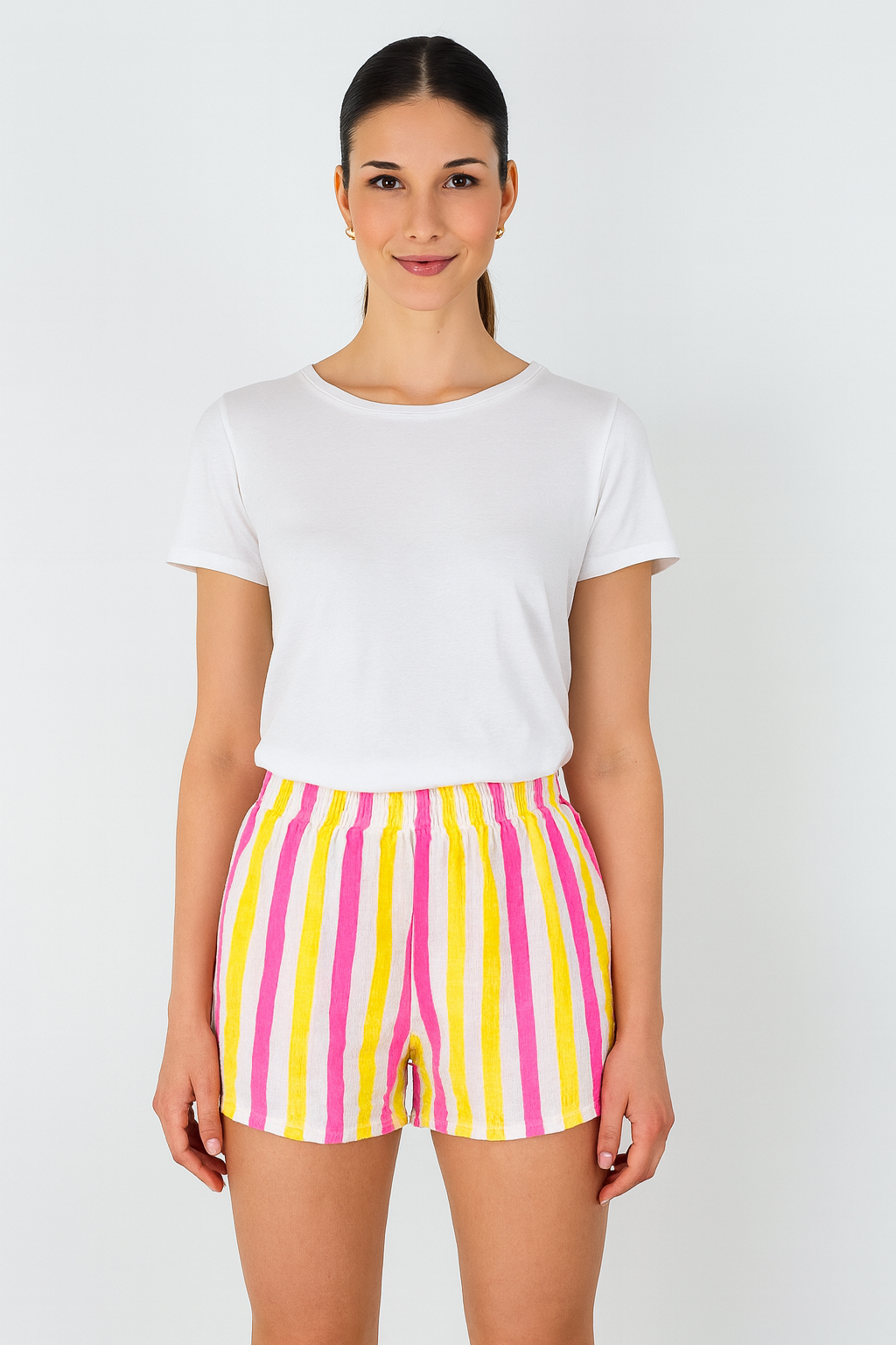 Musselin Shorts Streifen