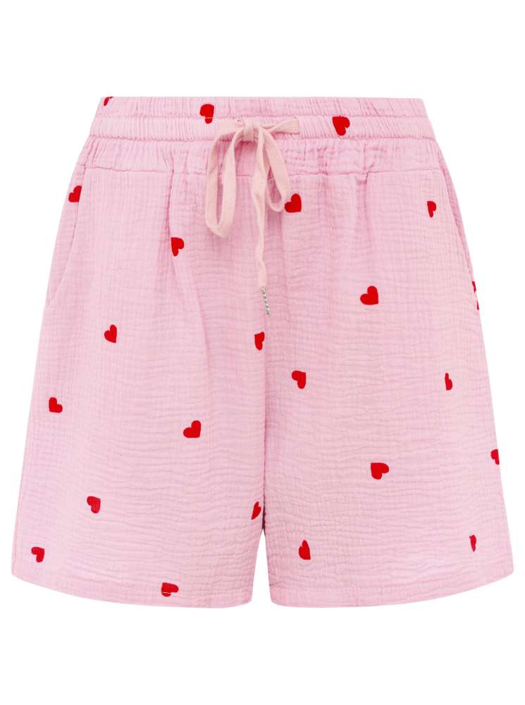 Zwillingsherz - Musselin Shorts - Herzen