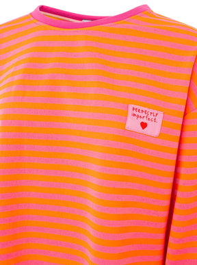 Zwillingsherz - Sweatshirt "Perfectly Imperfect" - Pink/Orange