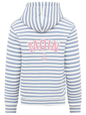 Zwillingsherz - Hoodiejacke Moin Streifen - Blau