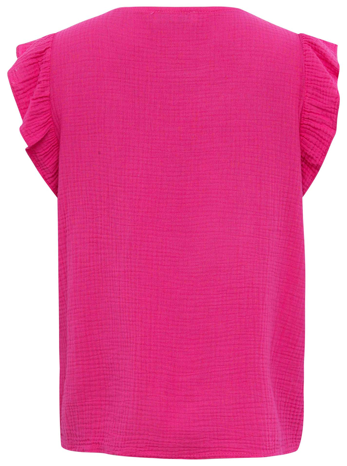 Zwillingsherz - Musselin Bluse Rüschen - Pink
