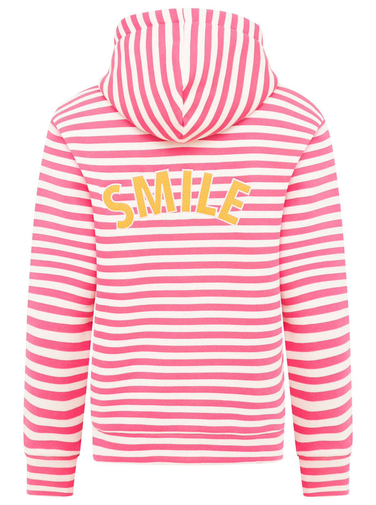 Zwillingsherz - Hoodiejacke "Streifen Smile" - Pink/Creme