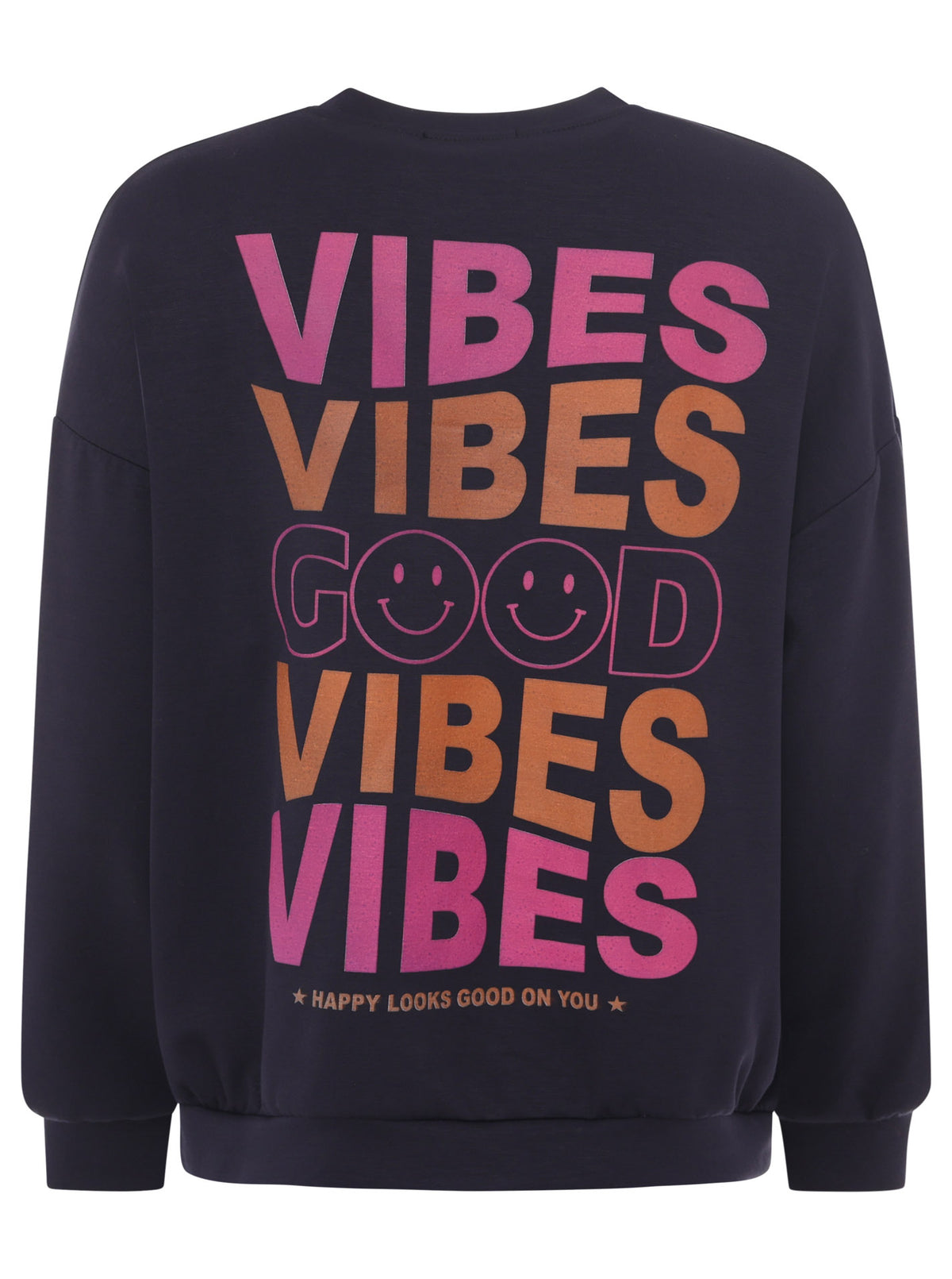 Zwillingsherz - Pullover "Good Vibes Smile" - Dunkelblau - CYBER DEAL