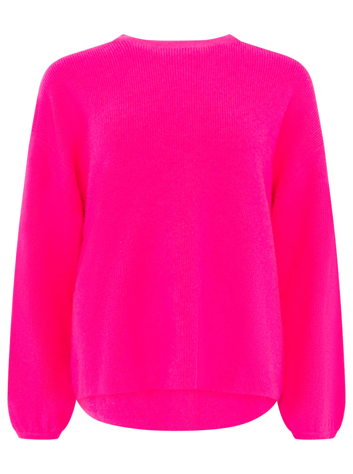 Zwillingsherz 100% Kaschmir Pullover Boxy - Neonpink